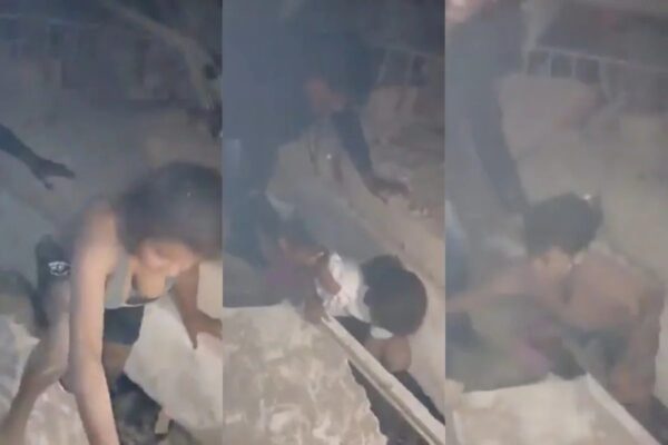 Moradores resgatam três irmãos em La Guaira, Venezuela