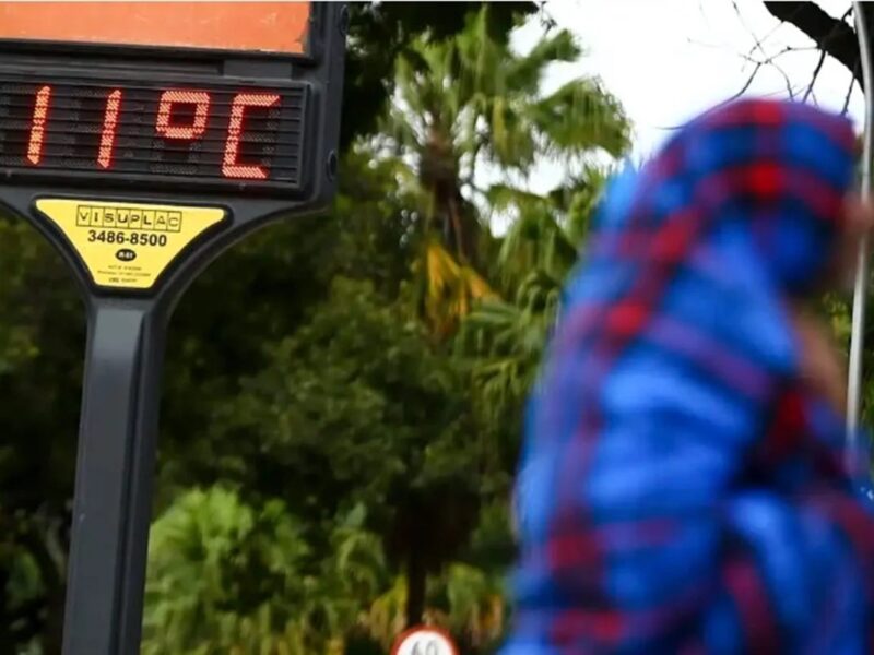 Massa de ar polar derruba temperaturas no Centro-Sul