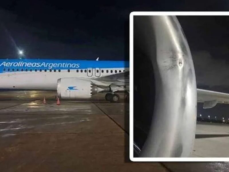 Drone atinge motor de avião da Aerolíneas Argentinas