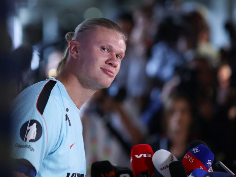 Erling Haaland enfrenta companheiros ingleses nas quartas da Copa